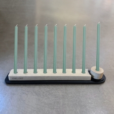 מארז חנוכיה בטון פרספקס +מבחנת גפרורים